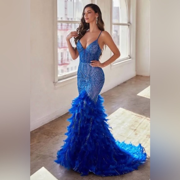 Dresses & Skirts - Royal blue Cinderella Ladivine long mermaid prom dress💙